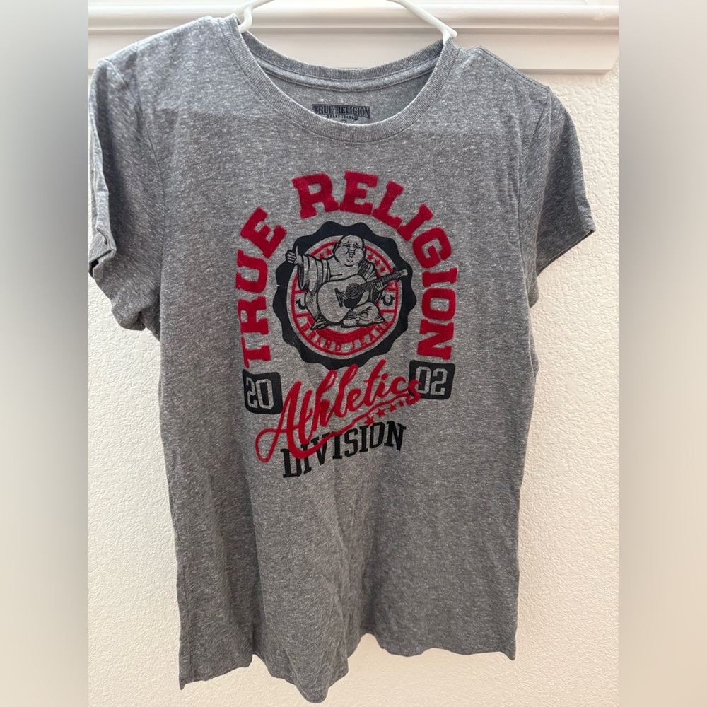 True Religion Heather Gray Graphic Tee
